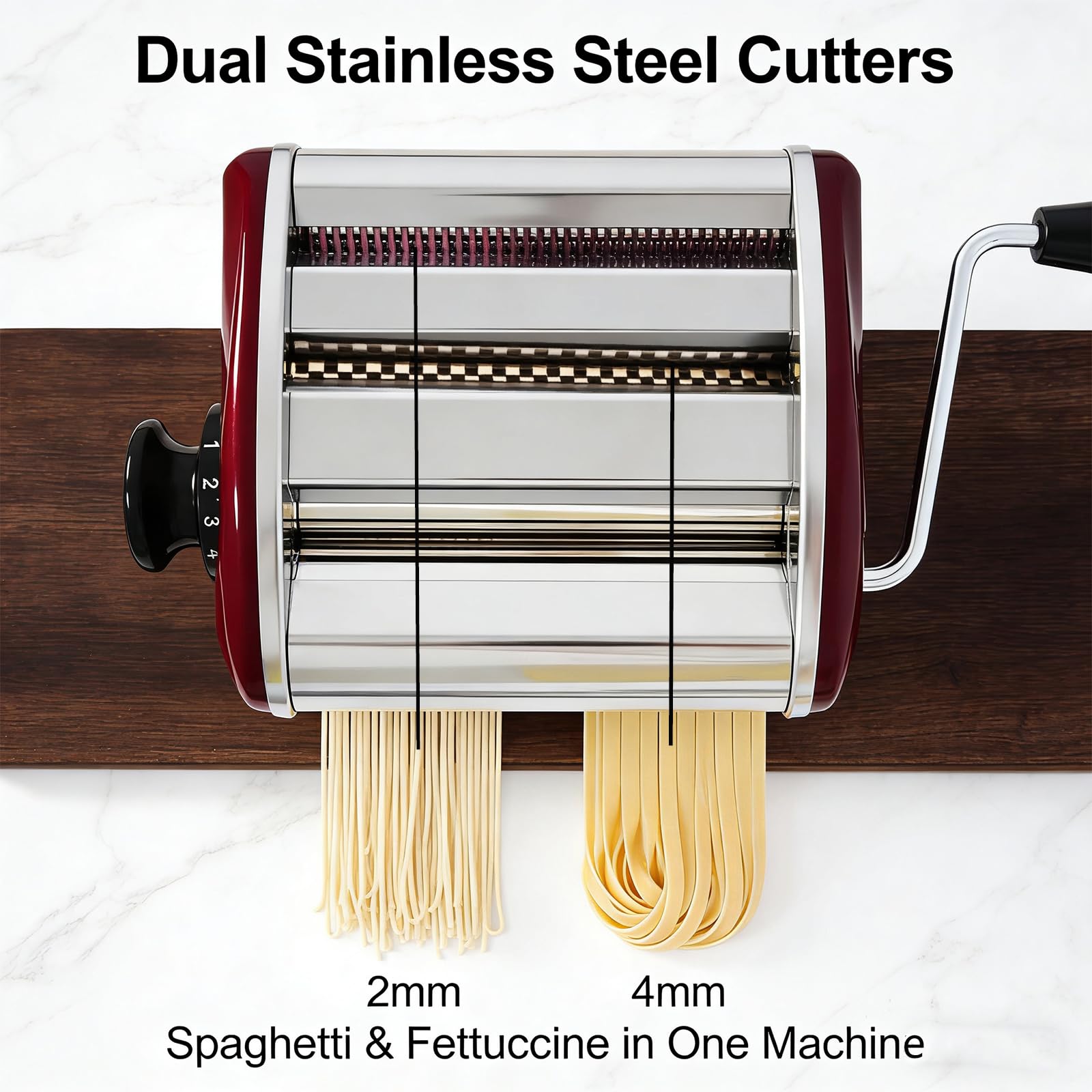 Amazon.com: LEONEBEB Hand Crank Pasta Maker & Roller – 2-in-1